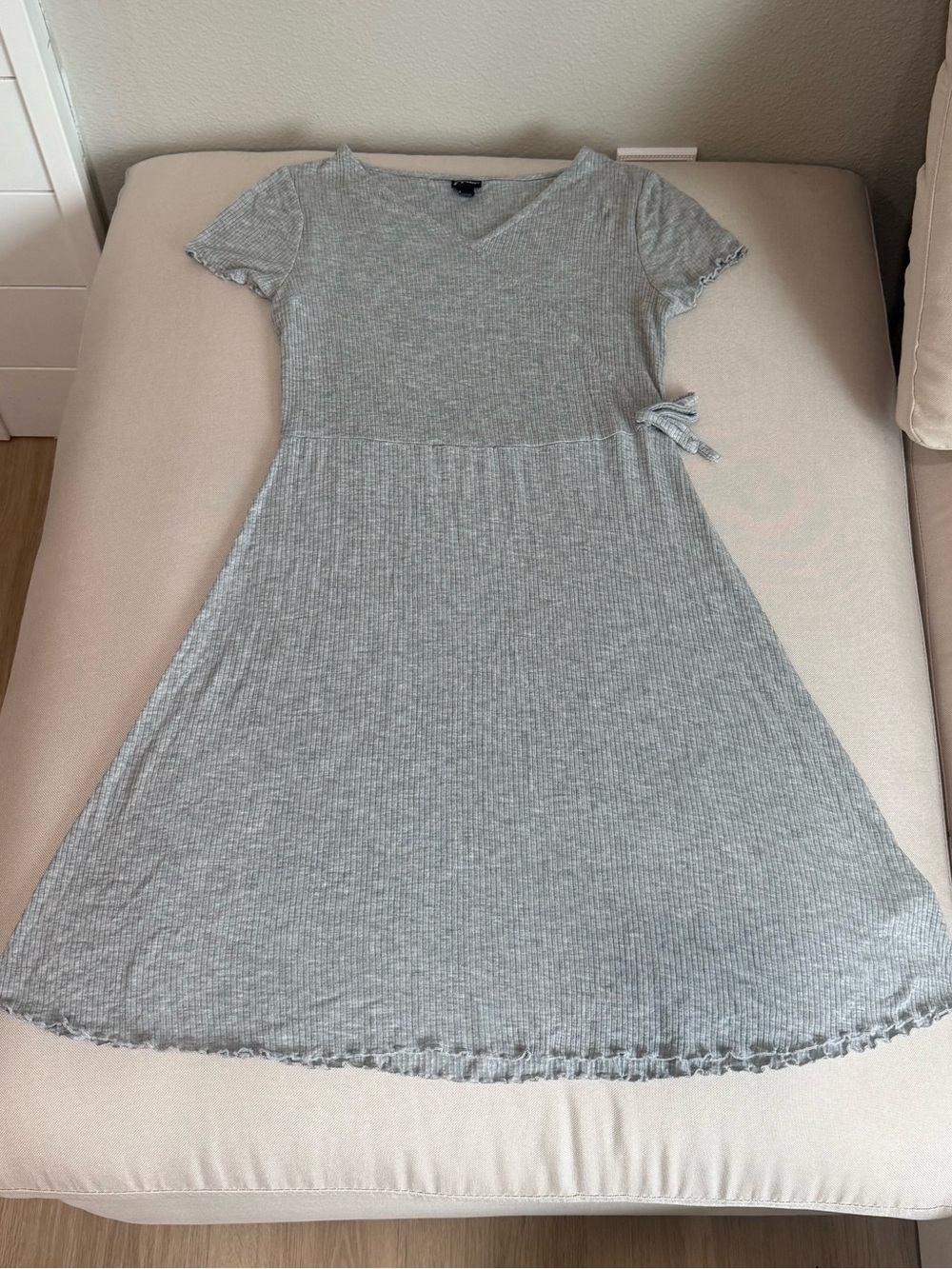 Art class Light Gray Ribbed Knit Dress (Ships from Alaska)